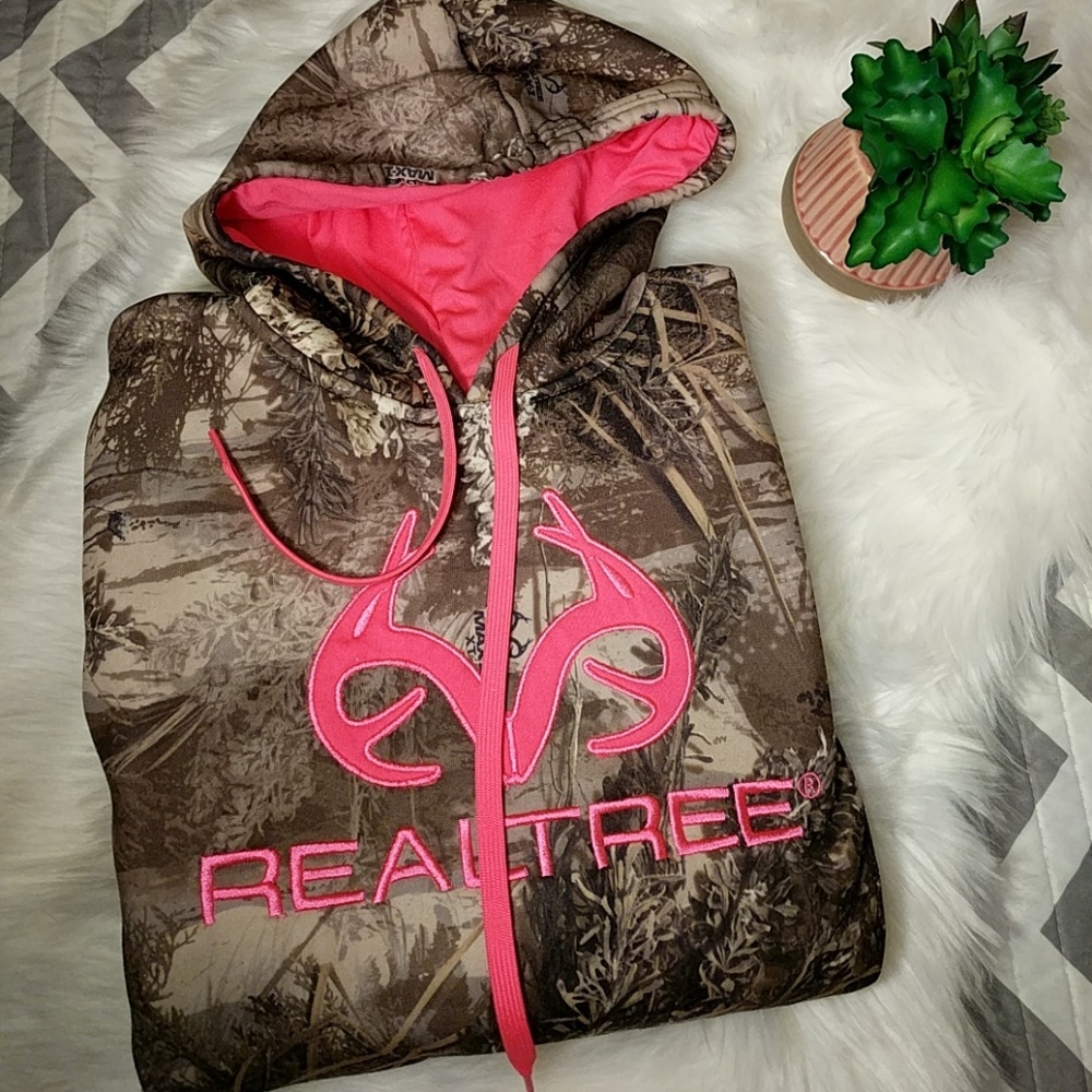 Realtree Camo and Pink Sweatshirt-Small